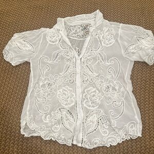 Johnny Was. Size medium s/s blouse.
